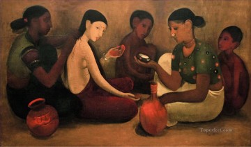 indio Painting - Amrita Sger Gil Novia Baño Indio